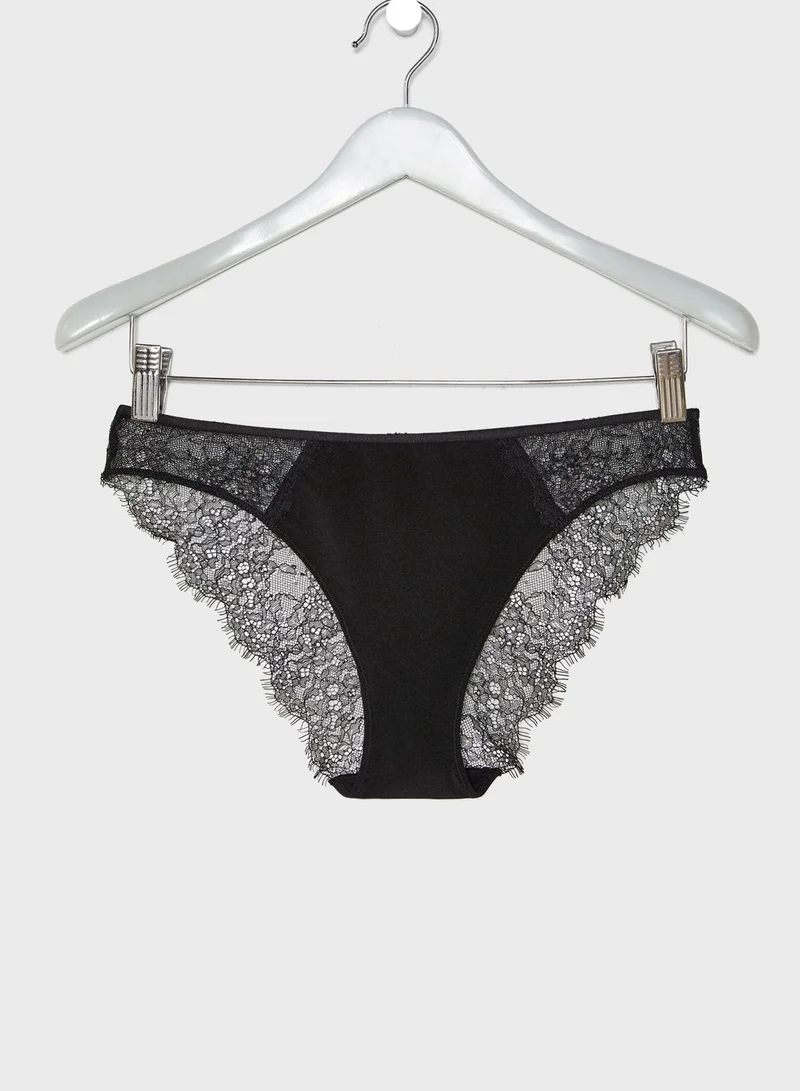 Reserved Lace Detail Brief