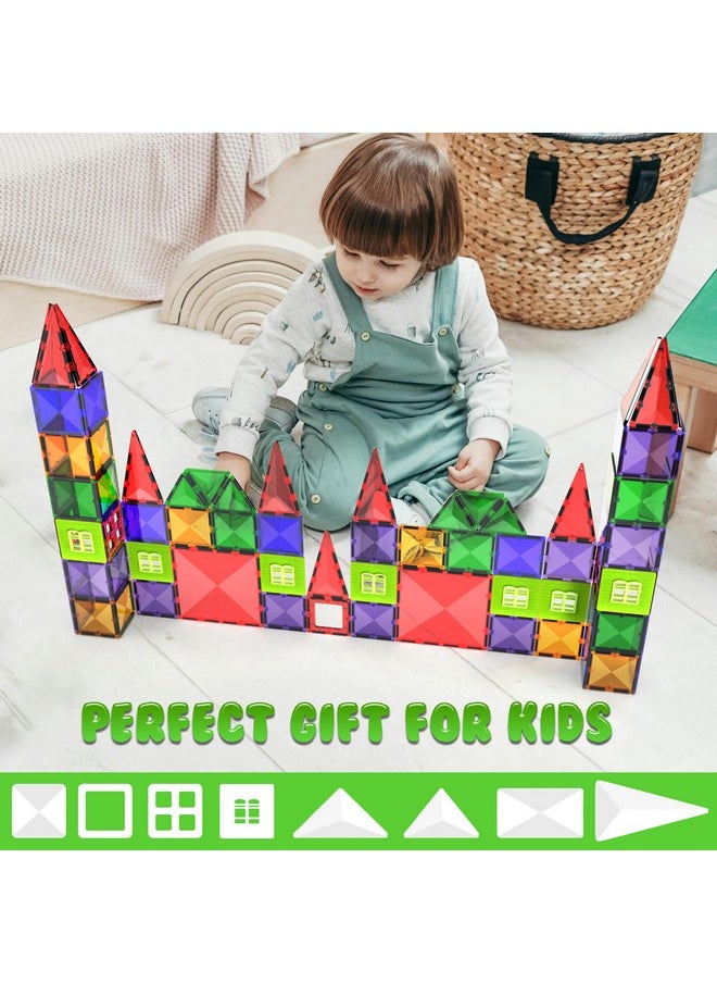 Desire Deluxe Magnetic Tiles Building Blocks Toy - STEM Educational Magnet Set for Kids, Creativity Preschool Learning Sensory Montessori Toddler Toys for Boys & Girls 3+ Years Old - 57PC  - Image 4
