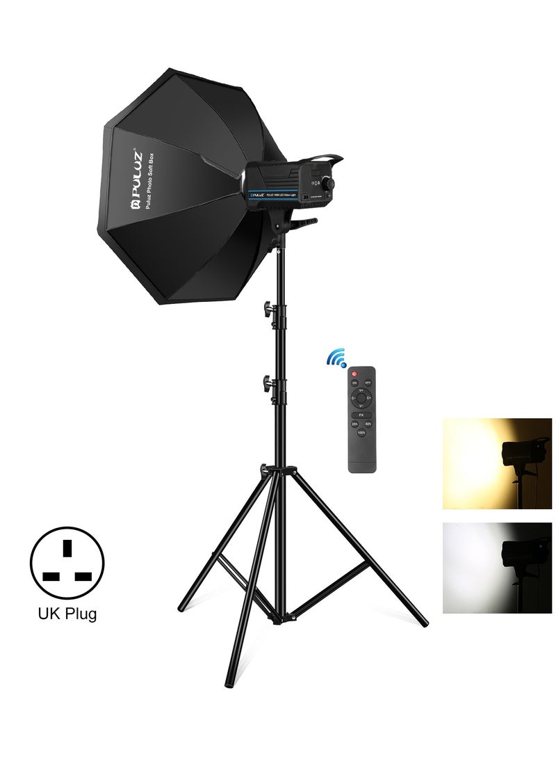 بولوز طقم إضاءة للتصوير الفوتوغرافي بقدرة ‎220 فولت و150 واط بدرجة حرارة لون من ‎3200K إلى ‎5600K، مع حاملة إضاءة بارتفاع ‎2.8 متر وصندوق إضاءة علوي على شكل فانوس قابل للطي مقاس ‎65 سم. طقم إضاءة مثالي للتصوير الفوتوغرافي/تسجيل الفيديو/البث المباشر/تصوير البورتريه. - Image 1