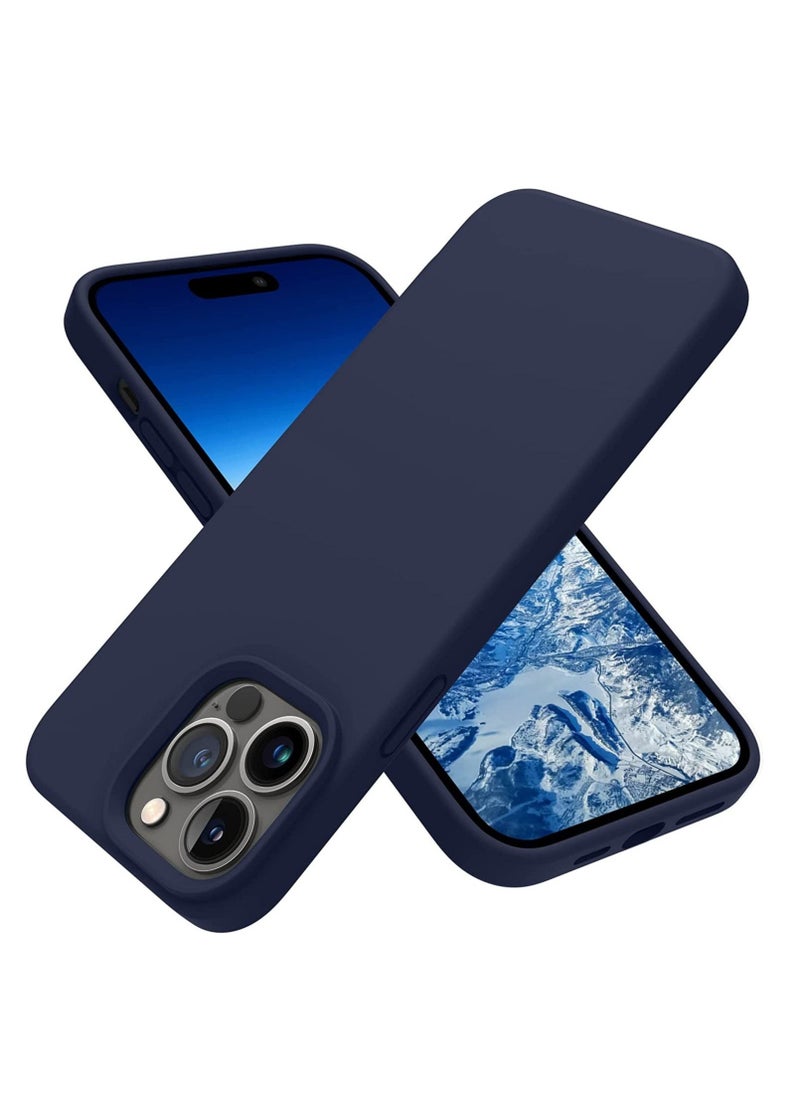 Raxoom Designed for iPhone 14 Pro Max Case, Silicone, (Midnight Blue) - Image 1