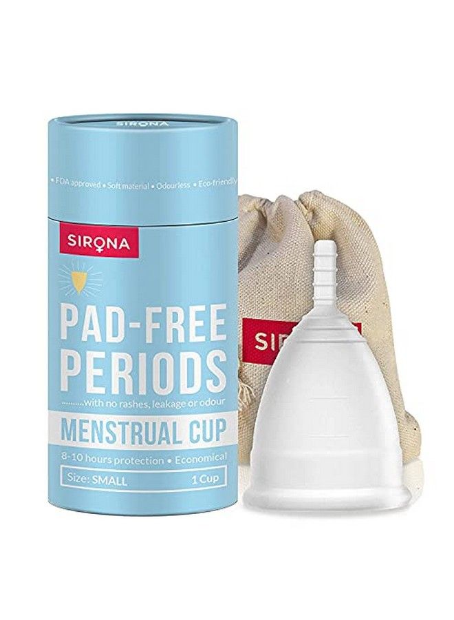 Sirona Reusable Menstrual Cup For Women Small Size With Pouch ; Ultra Soft Odour And Rash Free ; 100% Medical Grade Silicone ; No Leakage ; Protection For Up To 810 Hours ; Us Fda Registered  - Image 1