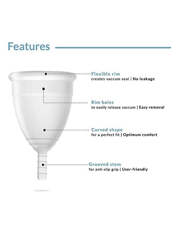 Sirona Reusable Menstrual Cup For Women Small Size With Pouch ; Ultra Soft Odour And Rash Free ; 100% Medical Grade Silicone ; No Leakage ; Protection For Up To 810 Hours ; Us Fda Registered  - Image 4