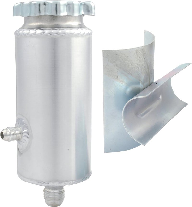 Allstar Performance 8" Tall x 3" Diameter Aluminum Economy Style Power Steering Tank with Mounting Bracket