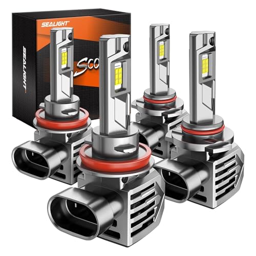 SEALIGHT 9005/HB3 H11/H8/H9 Fog Lamps or DRL 150,000LM 9×Brightness High Power for ATVs & Powersports, 2026 Version, S7S Series Wireless 9005 H11 Fog Lamps Water Proof 10 Years Lifespan- Pack of 4 - Image 1