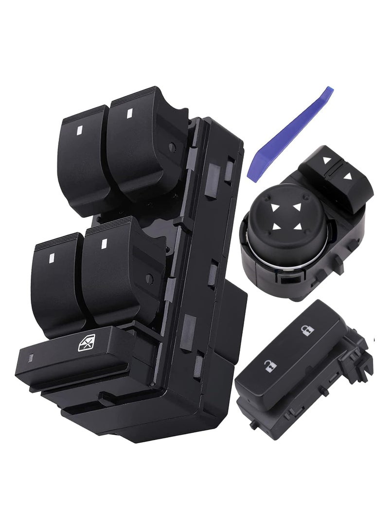 Starwell Window Control Switch Button & Front Driver Side Door Lock Switch & Mirror Switch Compatible with Chevrolet Silverado/GMC Sierra 1500 2500 HD 3500 HD 2007-2013 - Image 1