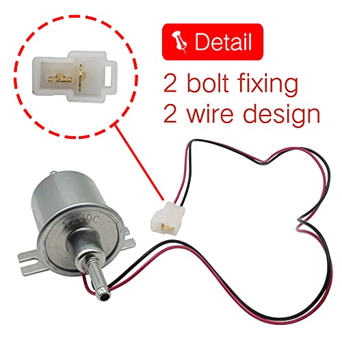 AdvanEX مضخة وقود كهربائية AdvanEX 12V عالمية ضغط منخفض 5-9 PSI بنزين ديزل معدنية صلبة متوافقة مع الكربوراتور HEP-02A - Image 4