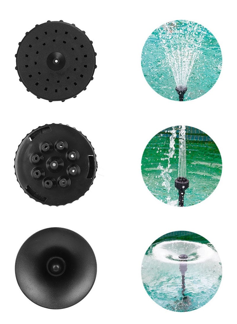 ايكانبو مجموعة فوهات مضخة النافورة مجموعة رأس رش الفطر صمام تحويل أسود مجموعة نافورة البركة لمضخات البركة - مجموعة فوهات نافورة المياه الغاطسة، 25 مم و 20 مم - Image 2