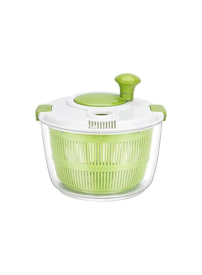 5L Salad Spinner with Easy-Clean Design –  for Fresh, Crispy Vegetables and Fruits, Dishwasher Safe - Image 1
