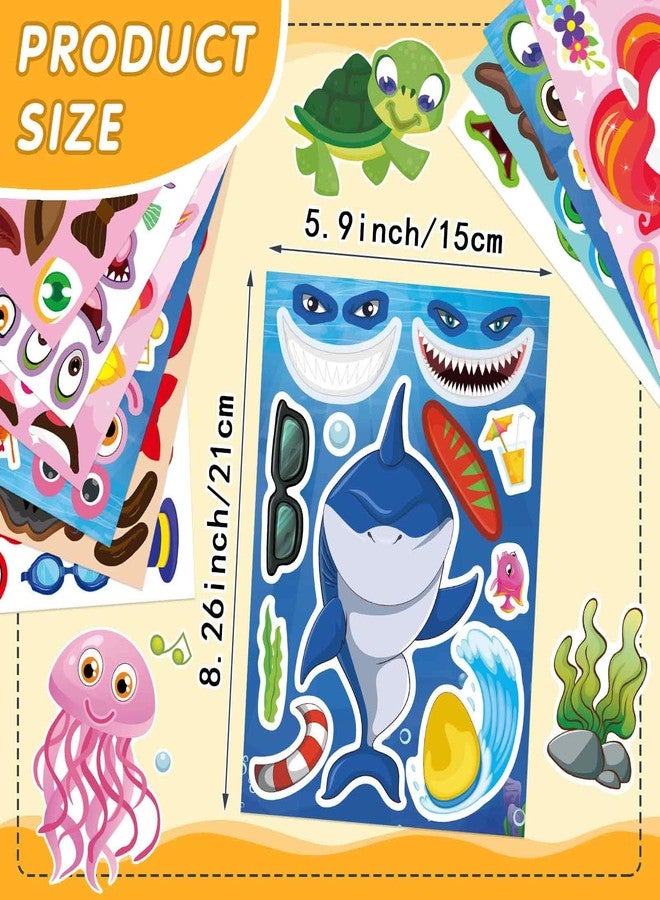 OTAITY 24 Sheets Make a Face Stickers for Kids Toddlers, Make Your Own Animal Mix and Match Sticker Sheets with Sea Animals Horses Dinosaurs Unicorns for Kids Crafts Party Favors Goodie Bags Stuffers - Image 2