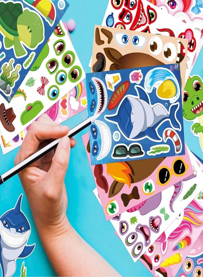 OTAITY 24 Sheets Make a Face Stickers for Kids Toddlers, Make Your Own Animal Mix and Match Sticker Sheets with Sea Animals Horses Dinosaurs Unicorns for Kids Crafts Party Favors Goodie Bags Stuffers - Image 5