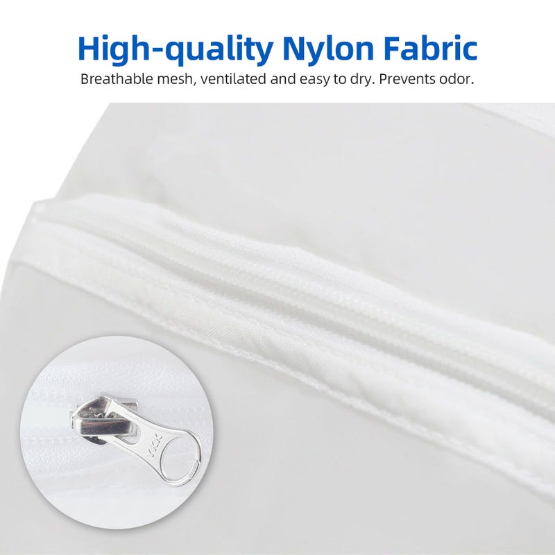 Mesh Bags: 5 Gallon Nylon Fabric With 190μm/220μm Filter Holes - Durable Double Stitching, Foldable & Portable Multifunctional Bags For Laundry, Travel, Aquarium Filtration - Image 3