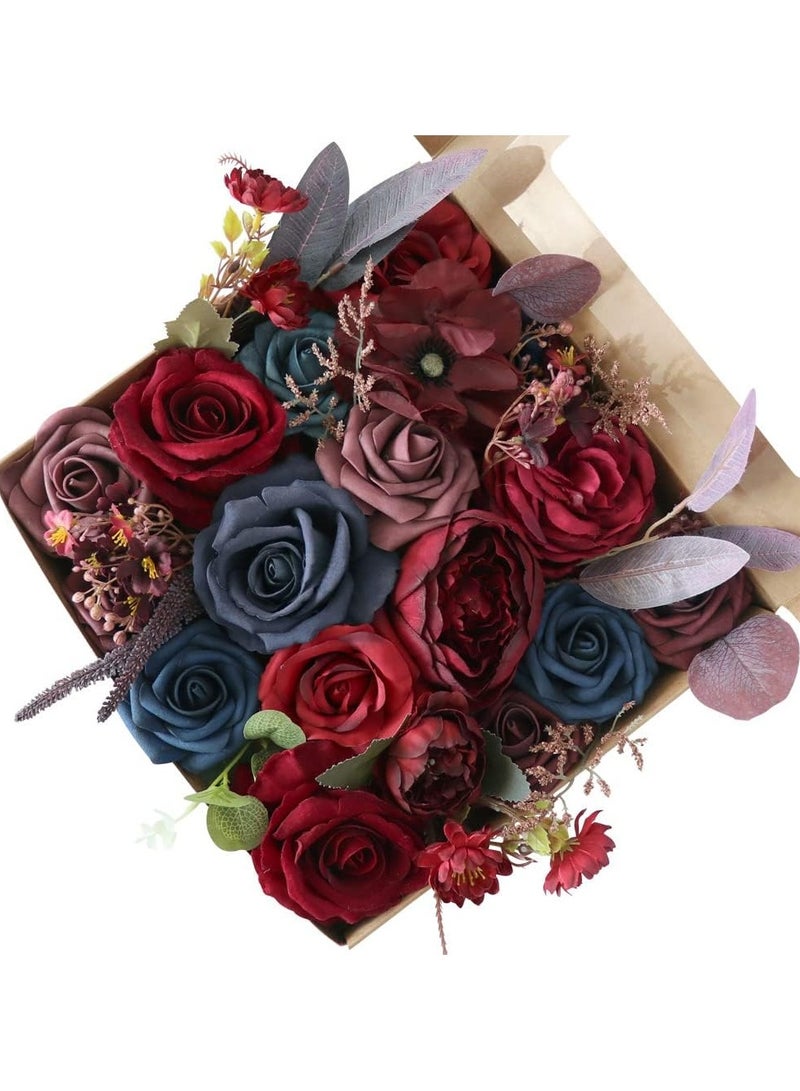 GT-Wheel Artificial Flowers Combo Box Silk Fake Faux Flower Centerpieces for DIY Wedding Cake Topper Floral Arrangements  - Image 1