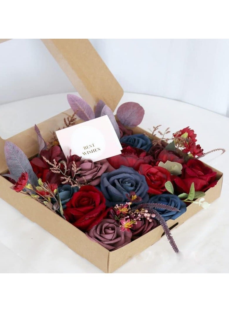 GT-Wheel Artificial Flowers Combo Box Silk Fake Faux Flower Centerpieces for DIY Wedding Cake Topper Floral Arrangements  - Image 4
