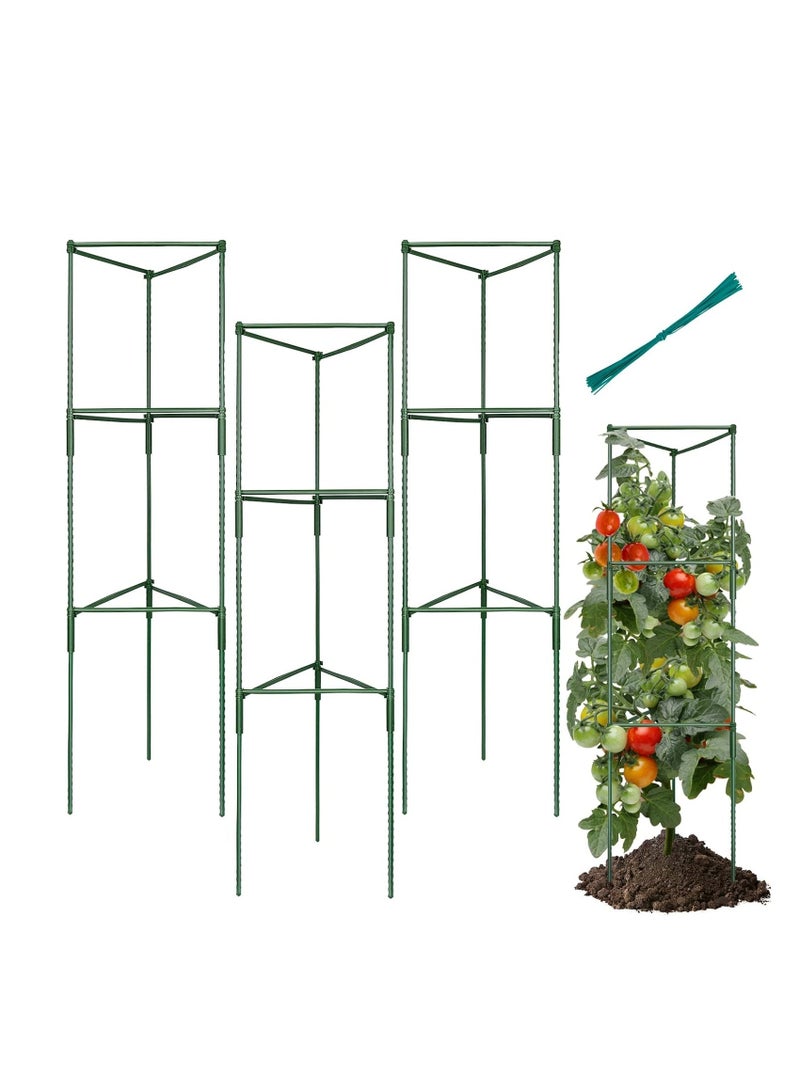 Generic Tomato Cage, Premium Tomatoes Plant Stakes Support Cages Trellis for Garden and Pots, Multi-Functional Climbing Vegetables Cages Trellis, 51 inches, 3 Pcs  - Image 1