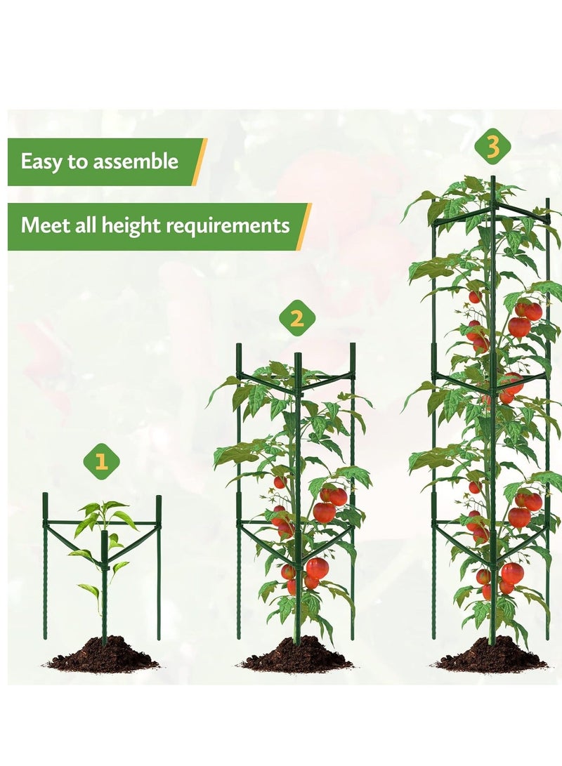 Generic Tomato Cage, Premium Tomatoes Plant Stakes Support Cages Trellis for Garden and Pots, Multi-Functional Climbing Vegetables Cages Trellis, 51 inches, 3 Pcs  - Image 3