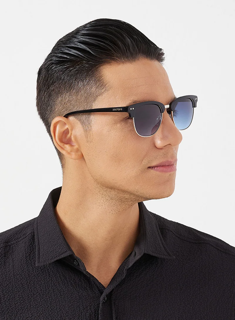 30Sundays Lumi,Men Sunglasses, Square Sunglasses, UV Protection: UV400 (Black,Blue)
