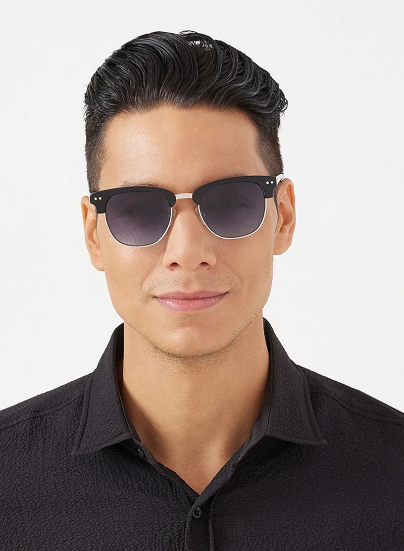 30Sundays Lumi,Men Sunglasses, Square Sunglasses, UV Protection: UV400 (Black,Blue)