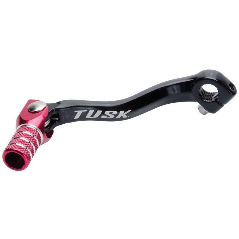 Tusk Racing Tusk Folding Shift Lever BlackRed Tip Compatible with Honda CR85R 20032007CR80R 19872002 - Image 2