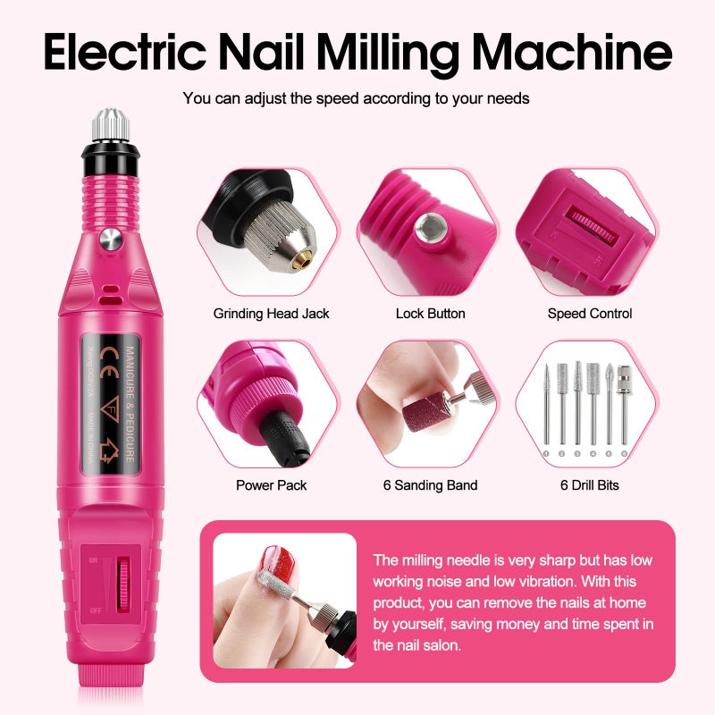 COSCELIA Acrylic Nail Kit for Beginners with Everything Professional Acrylics Powder 6pcs Gel Nail Polish 18pcs Glitter Decoration Powder Nails Kit Acrylic Set with Drill Light Gifts for Women - Image 3