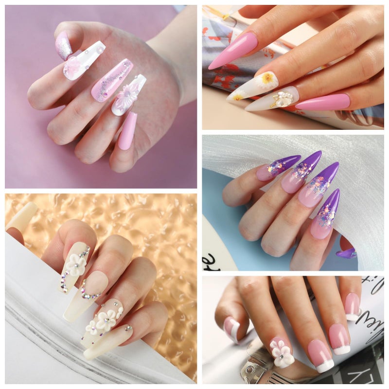 COSCELIA Acrylic Nail Kit for Beginners with Everything Professional Acrylics Powder 6pcs Gel Nail Polish 18pcs Glitter Decoration Powder Nails Kit Acrylic Set with Drill Light Gifts for Women - Image 2