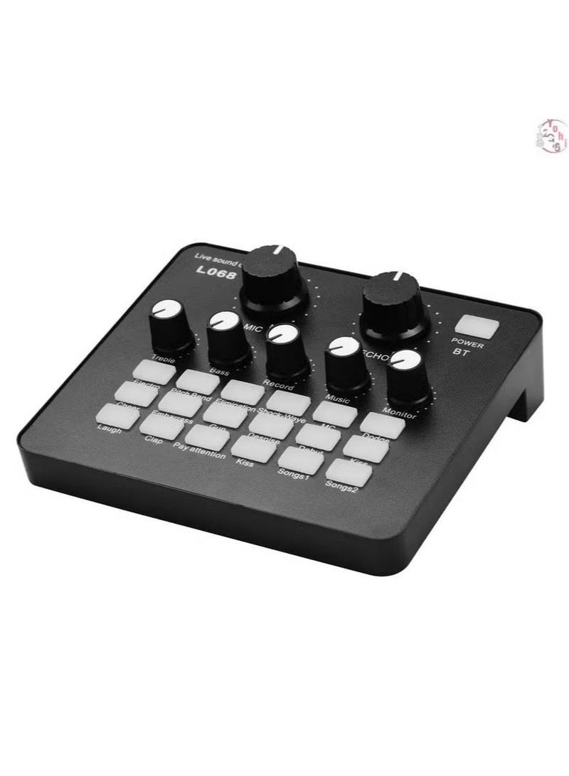 Multi-Functional Live Sound Card L068 – Professional Audio Interface for Streaming & Recording - Image 1