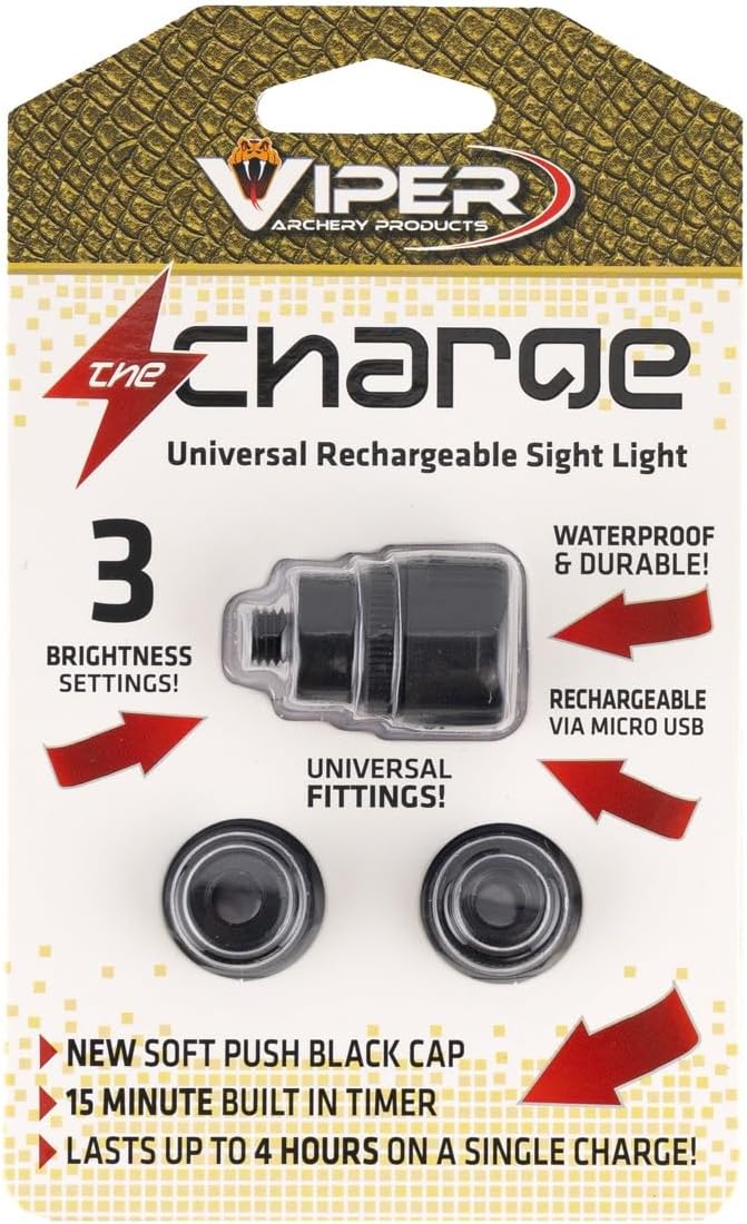 Viper Archery - Rechargeable Bow Sight Light - Micro USB, 3-Stage LED, and 15-Minute Timer for Compound Bows | Archery Hunting Accessories & Gear | Elk, Bear, Turkey, & Deer - Image 5
