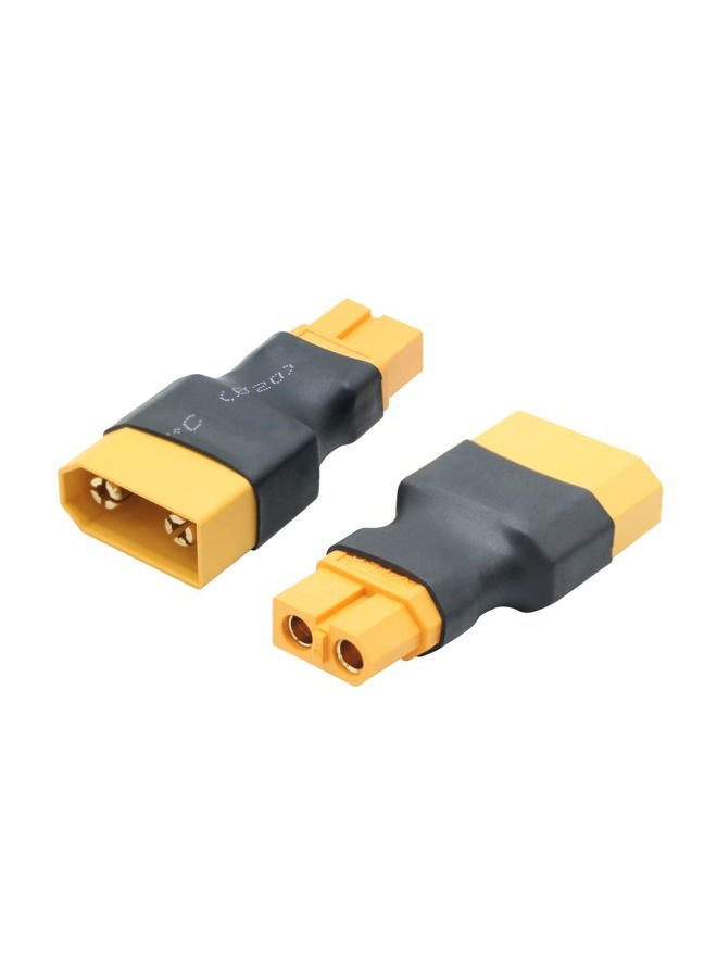 Maixbomr XT60 Female to XT90 Male Connector Converter,XT60 Female to XT90 Male Connector no Wire Adapter,for RC Lipo Battery Charger Charging or XT60 / XT90 Converting Plug(2Pcs) - Image 1