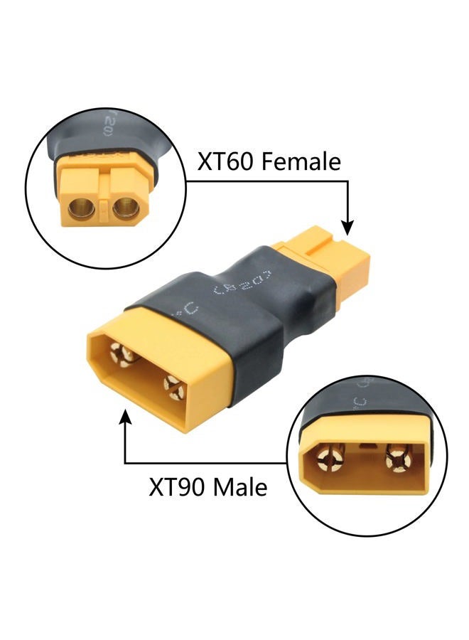 Maixbomr XT60 Female to XT90 Male Connector Converter,XT60 Female to XT90 Male Connector no Wire Adapter,for RC Lipo Battery Charger Charging or XT60 / XT90 Converting Plug(2Pcs) - Image 2
