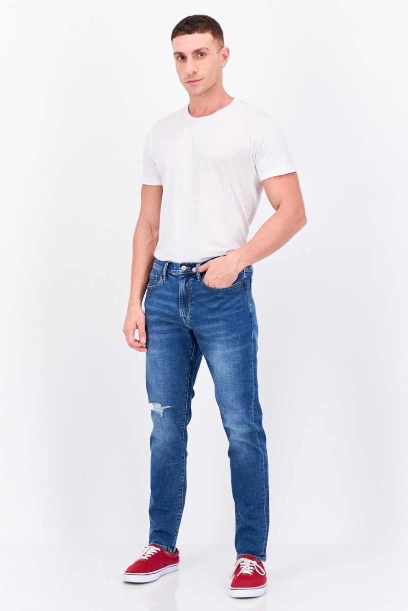 GAP Men Slim Fit Wash Stretchable Denim Jeans, Blue - Image 4