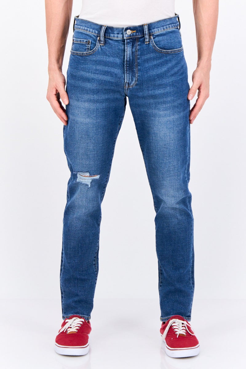 GAP Men Slim Fit Wash Stretchable Denim Jeans, Blue - Image 1