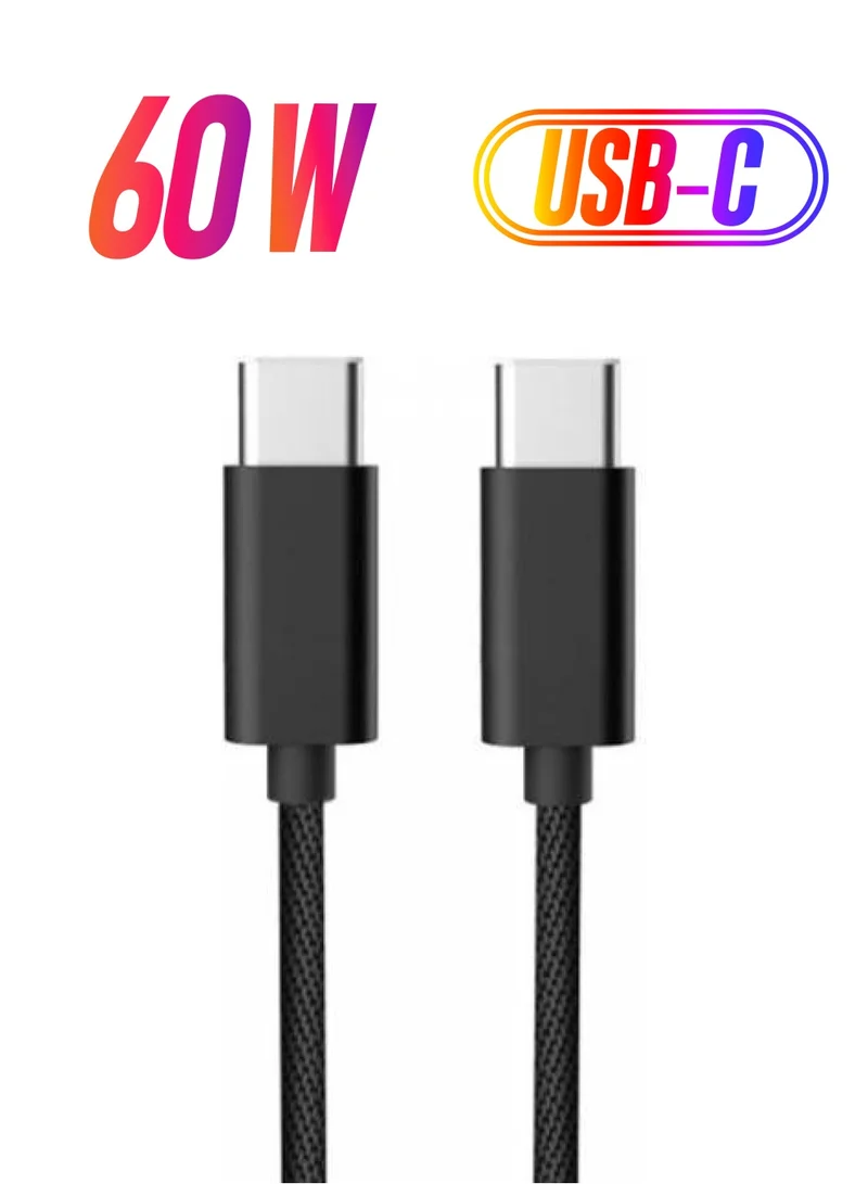 بولهاموبيل Polham USB Type C Input 20cm Type C To Type C 60W Super Fast Charging and More Cable,