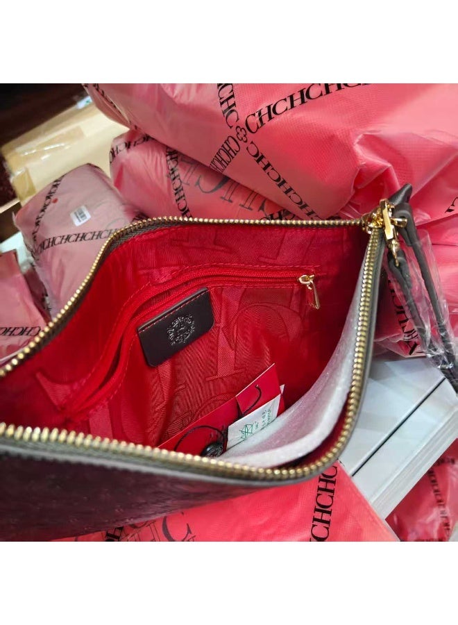 CAROLINA HERRERA Women's Premium Business Clutch - Embossed Letter, Sturdy Zipper & Adjustable Wrist Strap - Image 5