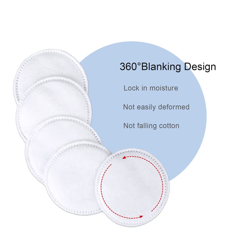 MSQ Cotton Rounds (300 Count), Makeup Remover Pads, Face Cotton Pads, Facial Cleansing Round Cotton Pads, Lint-Free - Image 3