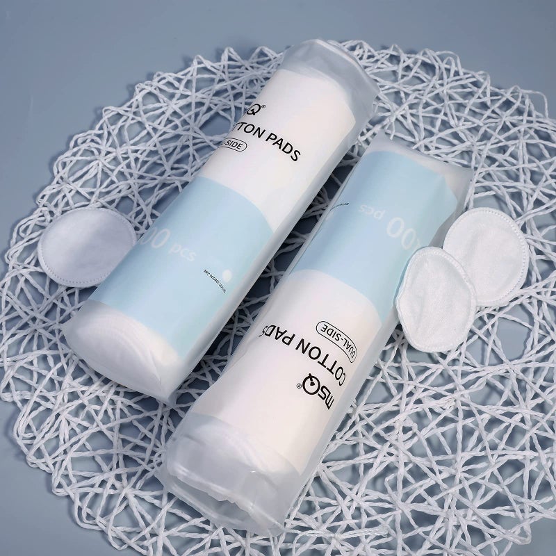 MSQ Cotton Rounds (300 Count), Makeup Remover Pads, Face Cotton Pads, Facial Cleansing Round Cotton Pads, Lint-Free - Image 5