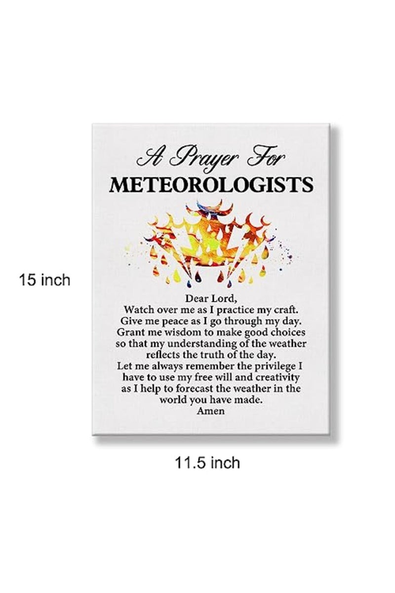 Hijie Meteorologist's Prayer Quote Poster Canvas Wall Art for Office Home Decor - Image 3