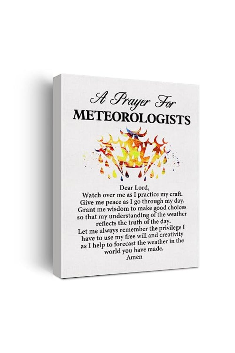 Hijie Meteorologist's Prayer Quote Poster Canvas Wall Art for Office Home Decor - Image 2