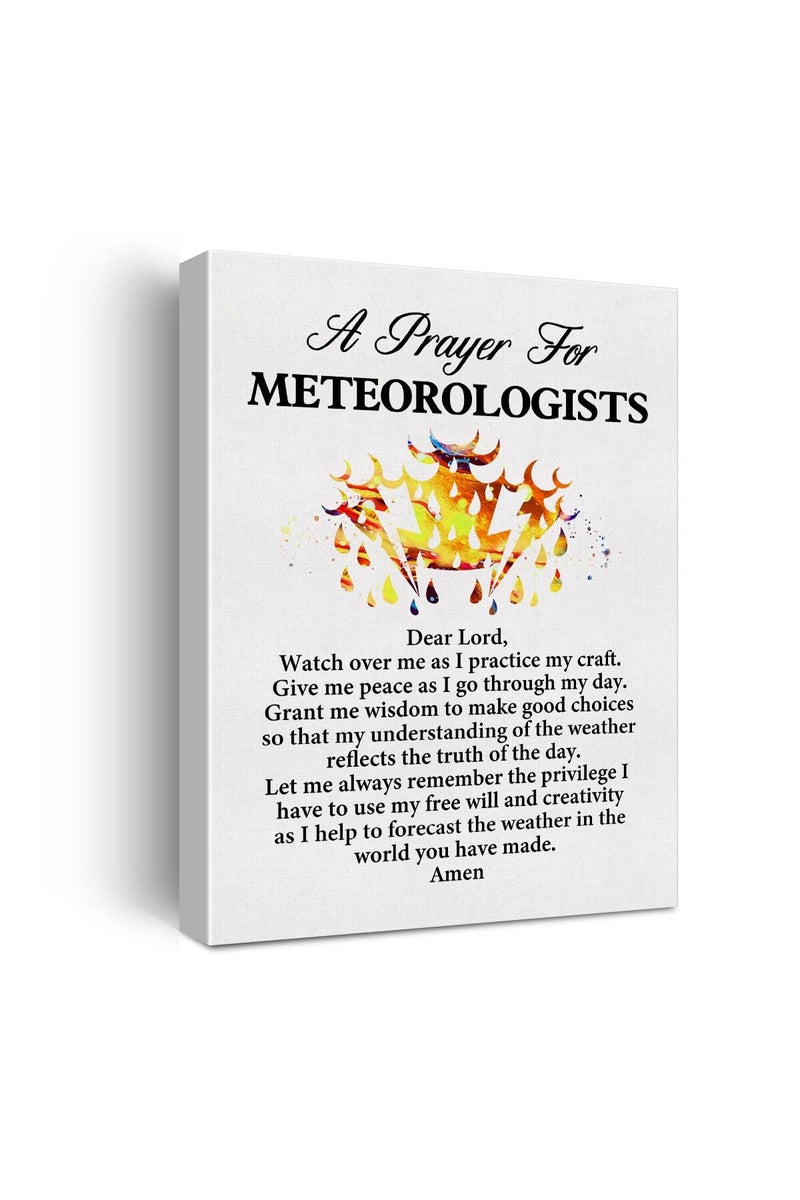 Hijie Meteorologist's Prayer Quote Poster Canvas Wall Art for Office Home Decor - Image 1