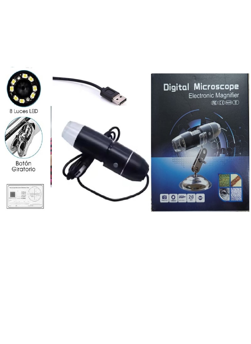 ماركة غير محددة مجهر رقمي USB- مايكروسكوب رقمية 1000x مع حامل  - Image 4