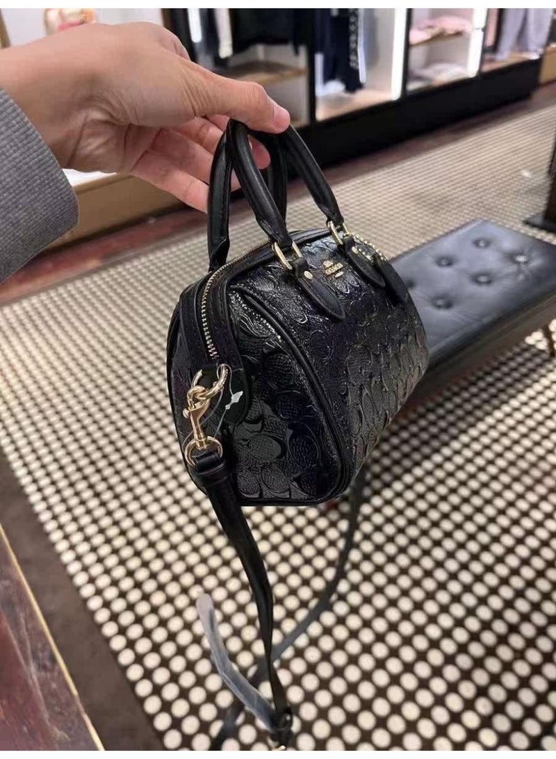 coachoutlet Coach Mini Boston Bag is a handbag, women's shoulder bag, crossbody bag, briefcase, clutch, and evening bag, as well as a shopping tote bag. For all occasions including work, travel, parties, and gift-giving. - Image 4