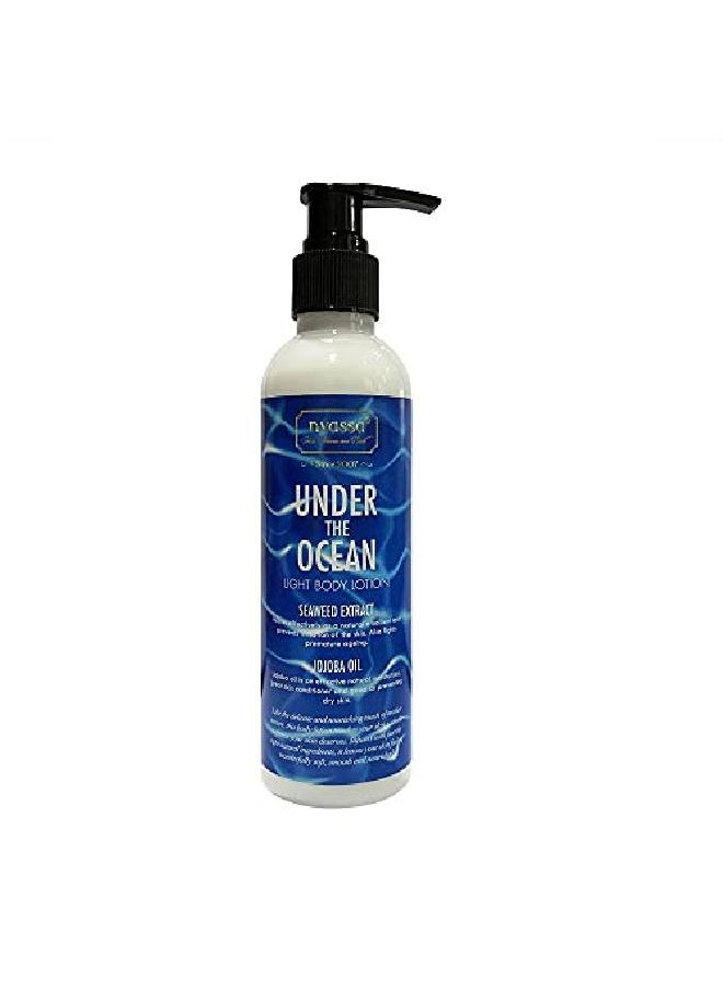 Nyassa Under The Ocean Light Body Lotion with Seaweed extract Jojoba oil Cold pressed avocado oil Sweet almond oil Shea butter. No ParabensSulphates Silicons. Vegetarian. Cruelty free. (200ml)  - Image 1