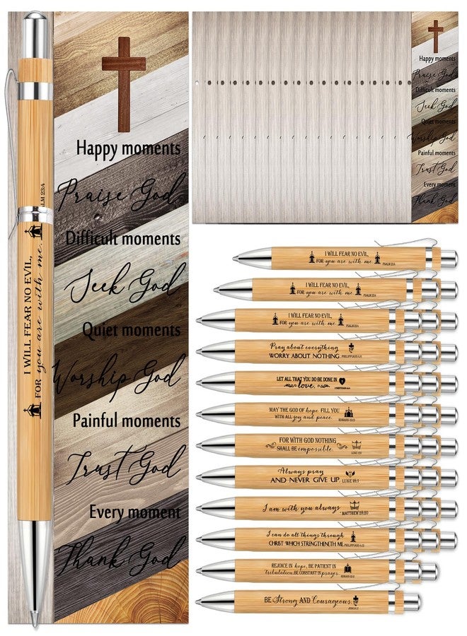Chivertion 50 Sets Easter Christian Gift Bulk Bible Verse Bamboo Pens with Bookmarks Church Religious Mothers Day Gifts for Women Coworker Office Writing Favor - Image 1