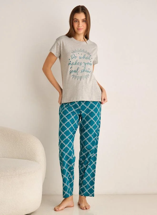 Splash FAV Pyjama Set Printed T shirt & Pyjama
