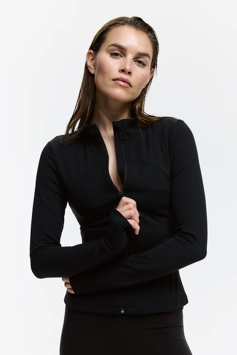 Zip-through sports jacket in SoftMove™