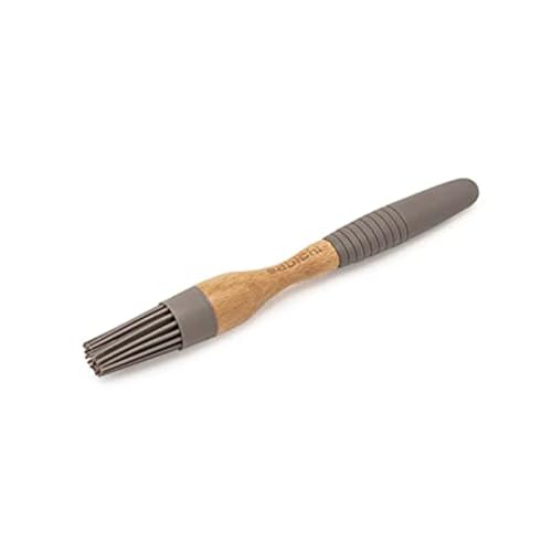 Sabichi Silicone Round Brush | Versatile Tool Created for Cooking, Baking, Basting, Grilling and BBQ | Natural Bamboo Handle | Ideal for Glazing and Coating (Round) - Image 1