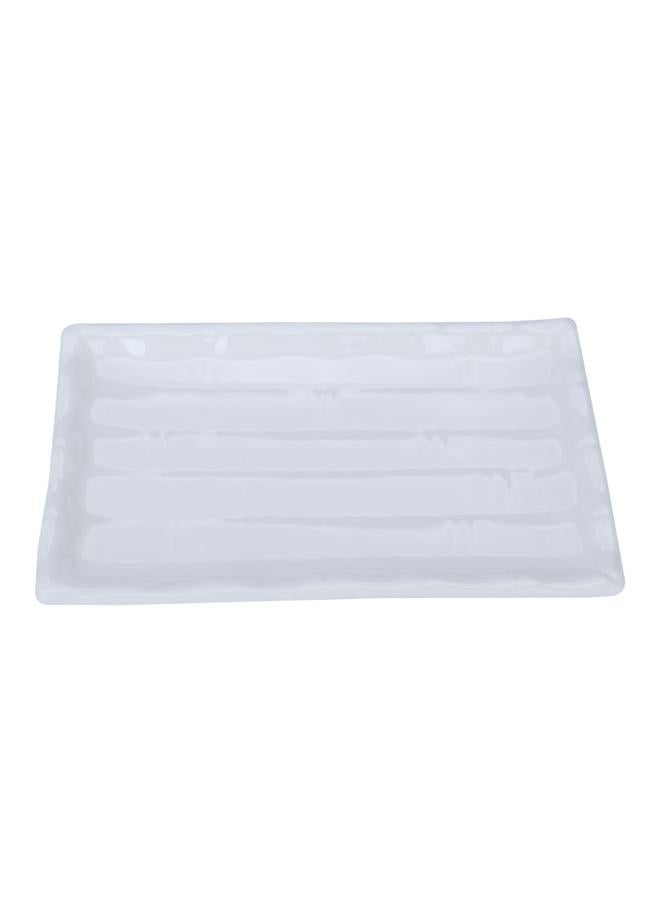 Alsaif Melamine Serving Plate 203×138×20 White - Image 1
