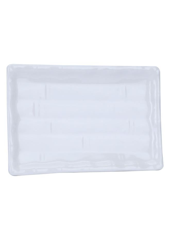 Alsaif Melamine Serving Plate 203×138×20 White - Image 2