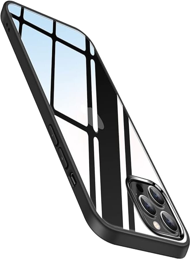 Amizee Compatible with iPhone 12 Pro Case/iPhone 12 Case Non-Yellowing Crystal Clear Back Protective Cover Slim Thin Phone Case for iPhone 12 and iPhone 12 Pro (Black)