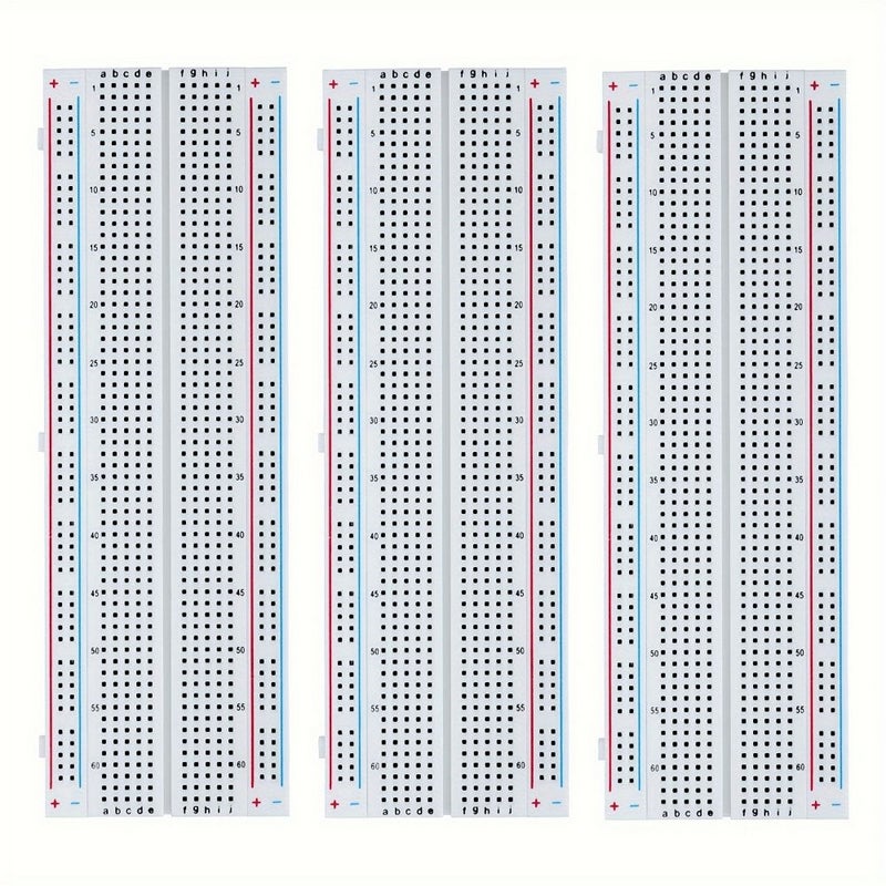 لون متعدد من أطقم لوحات التجارب 830 400 170 نقطة MB 102 مناسبة لـ Raspberry Pi ESP32 STM32 تصميم الدوائر والنماذج الأولية لصنع سيارات ذكية روبوتية لمشاريع الهواة الطلابية 3 قطع لوح تجارب 400 ثقب - Image 5