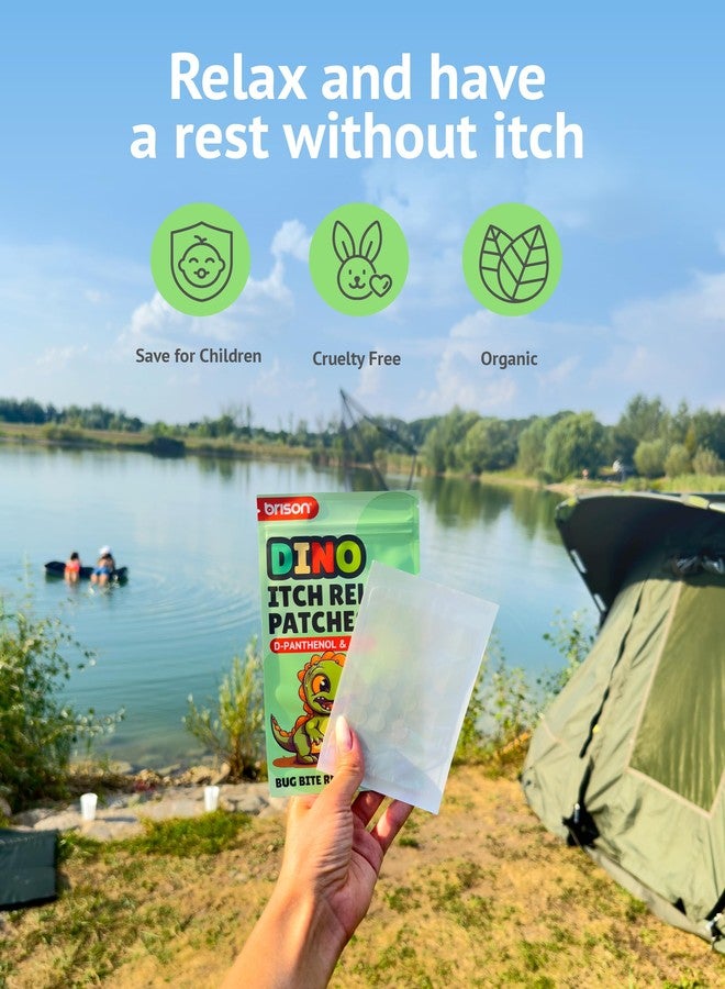 BRISON Itch Relief Patches for Bites & Stings - 60 pcs Aloe - Anti Itch Stickers Natural D-Panthenol Formula Indoor Natural Camping Essentials for Kids Adults - Image 4