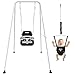 JWPEHOE 2 in 1 Toddler Swing Baby Jumper Foldable Baby Jumper with Soft Cushion Foldable Indoor Outdoor Use Easy to Install Store Swing Sets for Backyard Play Black - Image 3